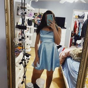 Light Blue Silk Cinderella Dress